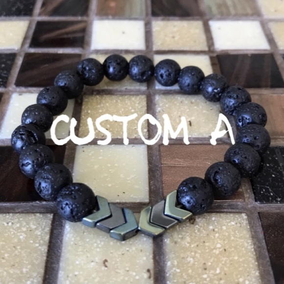 Hematite, Lava Rock Vitality Bracelet - Picture 4 of 7